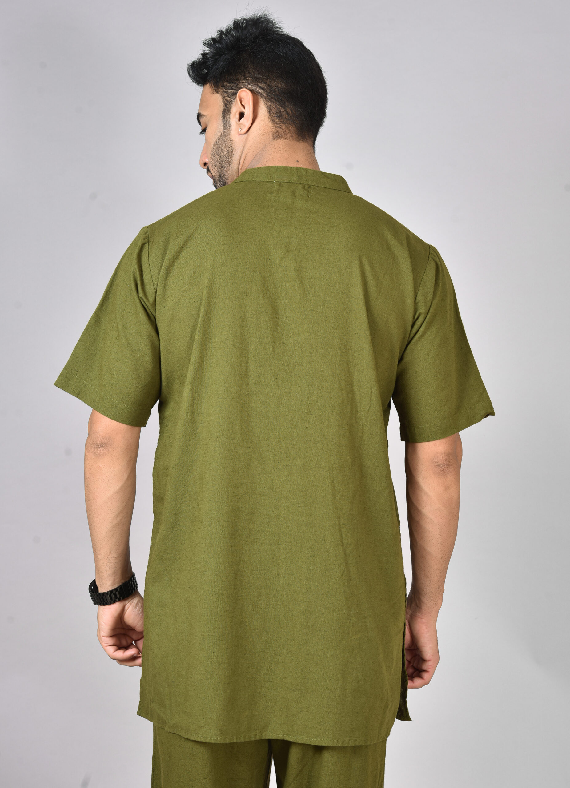 Kurta Half Sleeve (Olive Green) - Image 4