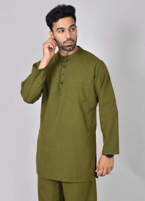 Kurta Full Sleeve (Olive Green)