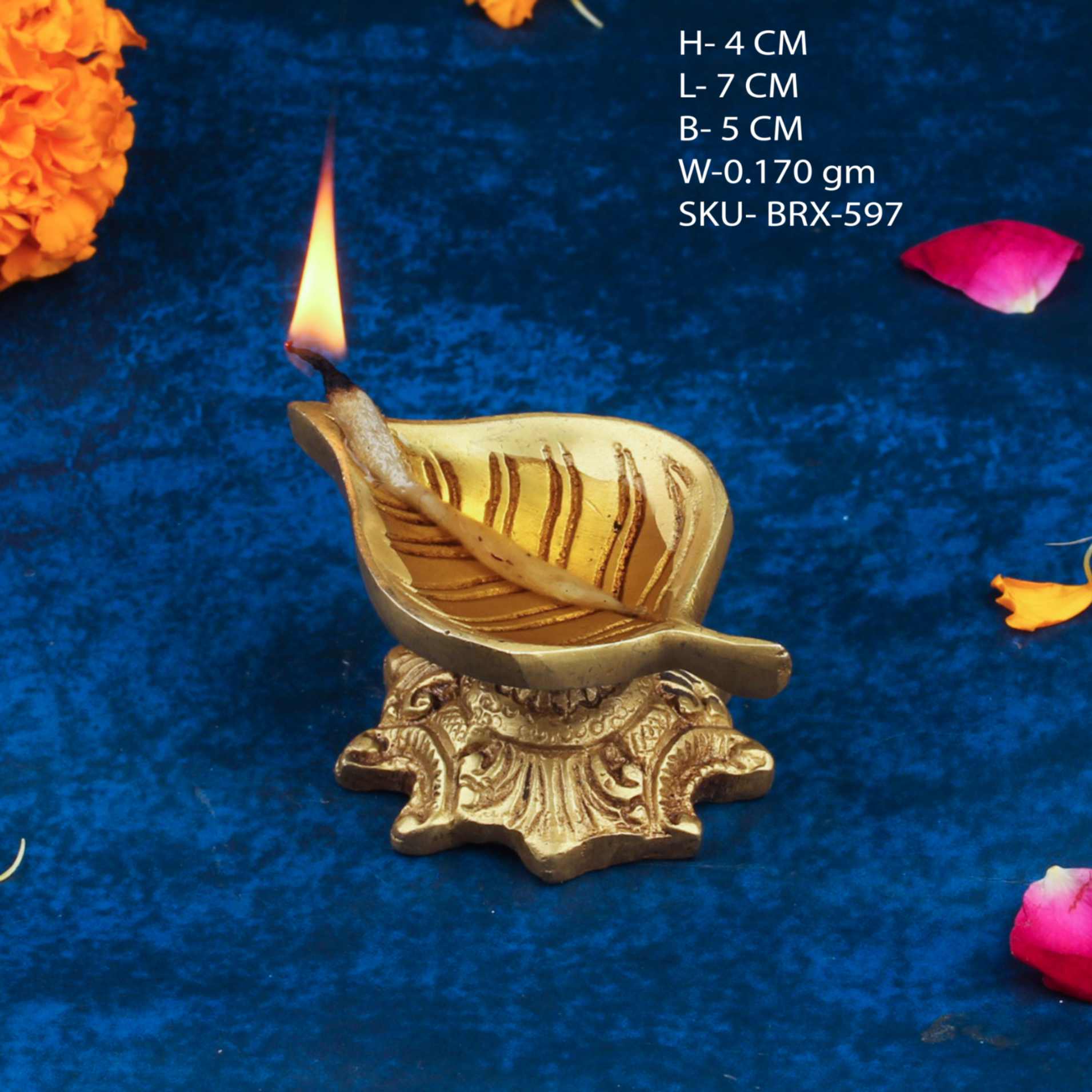 BRASS LEAF DEEPAK